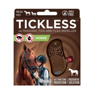 TICKLESS Horse ультразвуковой кулон для отпугивания клещей и блох для лошадей коричневого цвета