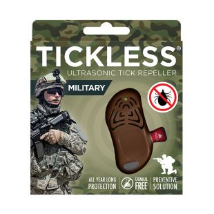 TICKLESS Military ультразвуковой кулон для отпугивания клещей и других паразитов коричневого цвета