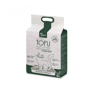 VELVET PAW TOFU наполнитель для кошачьих лотков с кокосовым углем, гранулы 1,5 мм, 6 л