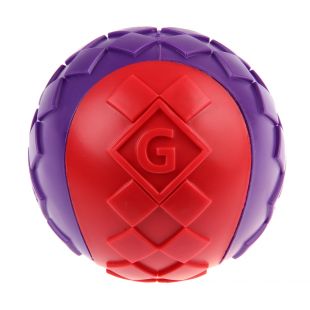 GIGWI Koera mänguasi - pall piiksuv, punane, L