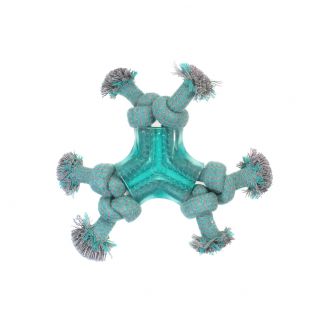 MISOKO&CO Игрушка для собак с жевательными узлами, голубая, 20 см