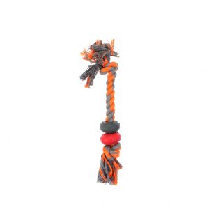 MISOKO&CO Игрушка для собак веревка с кольцами, оранжевая, 30.5 см