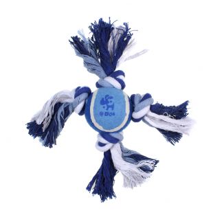 MISOKO&CO Игрушка для собак веревка с узлами, синяя, 27 см