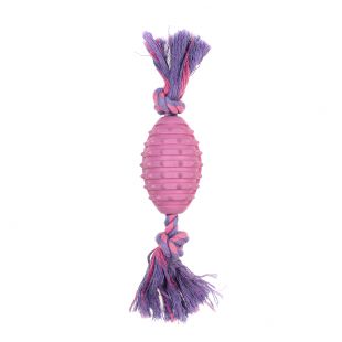 MISOKO&CO Mänguasi koertele, ragbipall, roosa, 24x8 cm