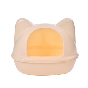 AOTONG Туалет для кошек 51.5x36x42 см, песочного цвета