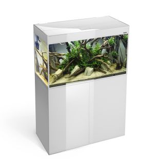 AQUAEL Ristkülikukujuline akvaarium GlOOSY SET CUBE valge, 80 × 35 × 54 cm, 125 l