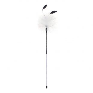 HIPPIE PET Mänguasi kassidele, õng, valge, 46 cm