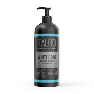 TAURO PRO LINE White Coat, увлажняющий шампунь для белошерстных кошек и собак 1 л