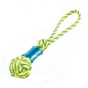 MISOKO&CO плавающая игрушка-веревка для собак с мячиком, желтого цвета, 41 cм