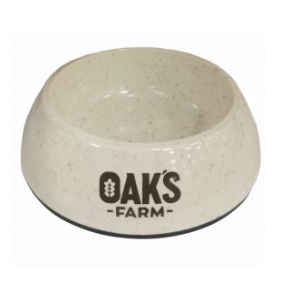 OAK'S FARM Миска для домашних животных пластиковая, кремоваe, размер S
