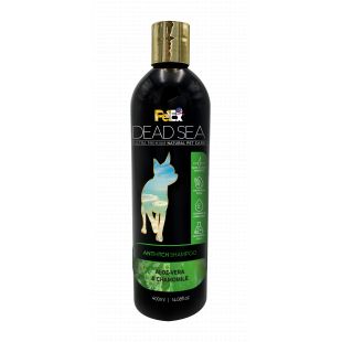 PETEX DEAD SEA Aloe Vera & Chamomile Anti-Itch Shampoo Õampoon „rritunud nahale, sobib koertele ja kassidele, 400 ml
