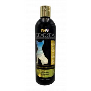 PETEX DEAD SEA Aloe & Avocado Dry Coat Softening tundlikule nahale loodud šampoon, sobib koertele ja kassidele 400 ml