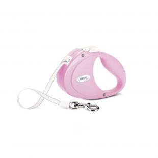 FLEXI Puppy поводок для собак макс. 12 кг, 2 м, ленточный, розовый