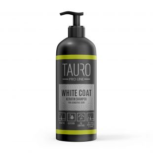 TAURO PRO LINE White coat, keratiiniga šampoon valgekarvalisele koerale ja kassile 1 l