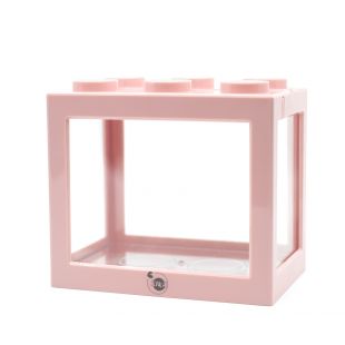 KIKA klotsikujuline akvaarium 16x10.5x14cm, roosa