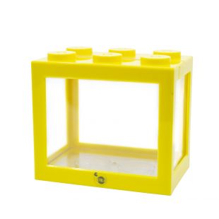 KIKA аквариум в форме колодки 16x10.5x14 см, желтый
