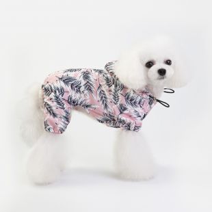 PAW COUTURE lemmiklooma kombinesoon-vihmamantel, sulgedega 