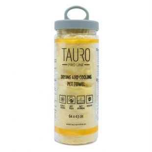 TAURO PRO LINE Kuivatav ja jahutav lemmikloomarätik, 64x43 cm kollane