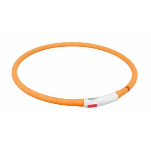 TRIXIE Аккумуляторный светодиодный ошейник-кольцо для собак XS-XL, оранжевый, 70 см