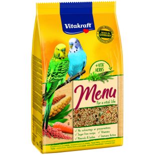 VITAKRAFT PREMIUM MENU полнорационный корм для волнистых попугаев 1 кг