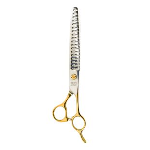 TAURO PRO LINE Janita Plunge seeria fileerkäärid 18 cm, 18 hammast, 440c roostevaba teras, kuldne käepide