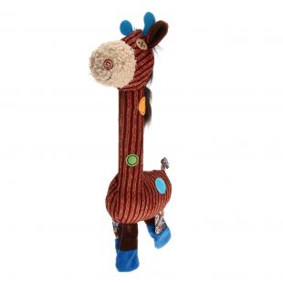 MISOKO&CO игрушка для собак ЖИРАФ, плюшевая, коричневого цвета, 38x13x6,5 cм