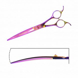 TAURO PRO LINE lõikuskäärid 19 cm, kumerad, 440c roostevaba teras, lilla