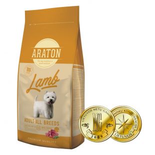 ARATON сухой корм для взрослых собак, с бараниной  15 кг