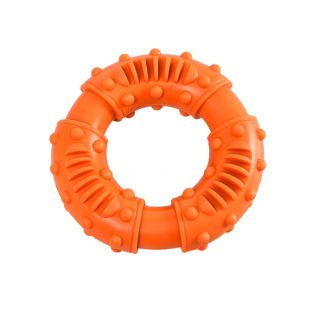 MR. STRONG Стоматологическая игрушка для собак резиновая, оранжевая, Ø 12,5 см
