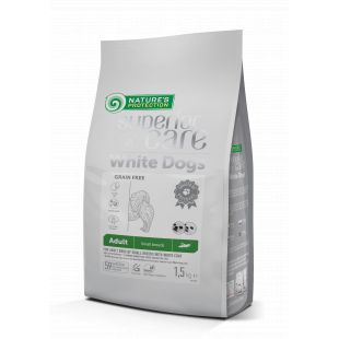 NATURE'S PROTECTION SUPERIOR CARE teraviljavaba kuivtoit väikest kasvu valge karvaga täiskasvanud koertele, putukatega  1.5kg