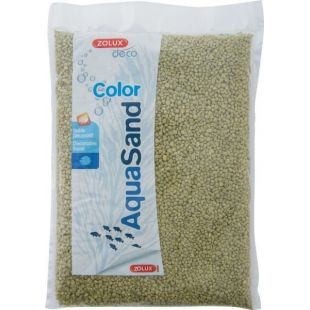 ZOLUX AQUASAND COLOR аквариумный гравий 1 кг, зеленого цвета