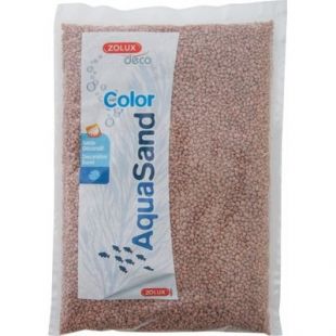 ZOLUX AQUASAND COLOR аквариумный гравий 1 кг, коричневого цвета