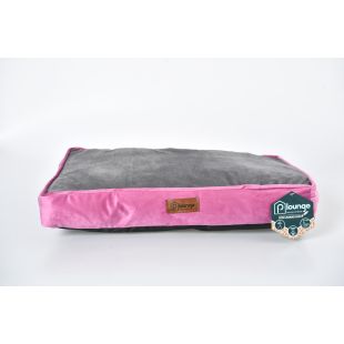 P.LOUNGE Лежак для домашних животных, с ароматом лаванды L:90x60x11 cм, розовый и серый