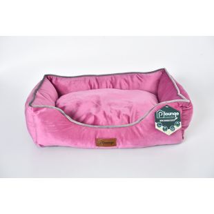 P.LOUNGE Лежак для домашних животных, с ароматом лаванды M:75x58x19 cм, розовый и серый