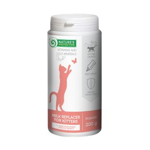 NATURE'S PROTECTION заменитель молока для котят для здорового развития костей и полноценного роста 200 г