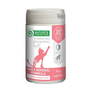 NATURE'S PROTECTION täiskasvanud kasside toidulisand immuunsüsteemi tugevdamiseks 140 tbl, 70 g