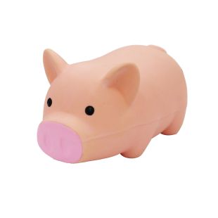HIPPIE PET Игрушка для собак ПОРОСЕНОК, латексная, розовая, 6 см