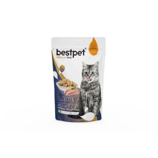 BESTPET консервированный корм для взрослых кошек, с курятиной 85 г