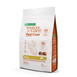 NATURE'S PROTECTION SUPERIOR CARE Tester Red Coat Grain Free Salmon Adult Small Breed sööt punakarvalistele täiskasvanud minitõugude k 1,5 kg