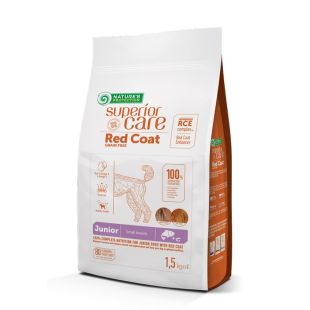 NATURE'S PROTECTION SUPERIOR CARE Tester Red Coat Grain Free Junior Salmon Small Breed sööt punakarvalistele täiskasvanud minitõugude 1,5 kg