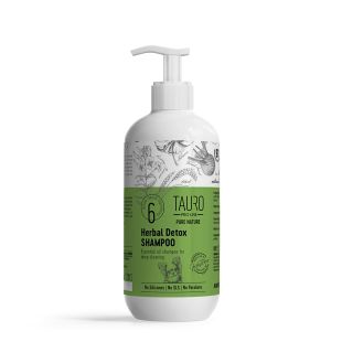 TAURO PRO LINE Pure Nature Herbal Detox, sügavpuhastav šampoon koerte ja kasside karvkattele 400 ml