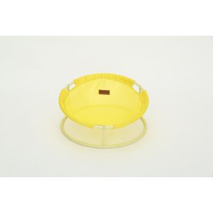 MISOKO Лежак для домашних животных, круглый, стальной каркас 45x45x22 см, желтый
