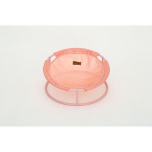 MISOKO Лежак для домашних животных, круглый, стальной каркас 45x45x22 см, розовый
