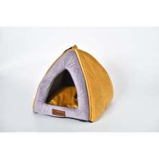 P.LOUNGE Лежак для домашних животных, с ароматом лаванды S:35x35x30 cм, фиолетовый и желтый