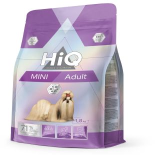 HIQ сухой корм для взрослых собак малых пород, с мясом домашней птицы  1.8 кг