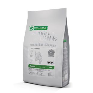 NATURE'S PROTECTION SUPERIOR CARE teraviljavaba kuivtoit väikest kasvu valge karvaga täiskasvanud koertele, putukatega  1,5 kg