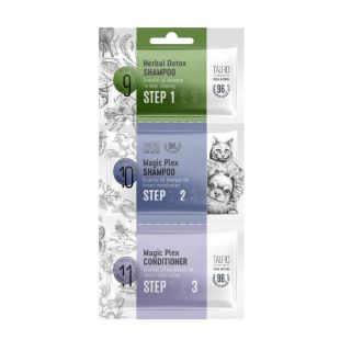 TAURO PRO LINE Pure Nature Herbal Detox + Magic-Plex набор пробников шампуней и кондиционеров для кошек и собак 1x6x8x4 мл