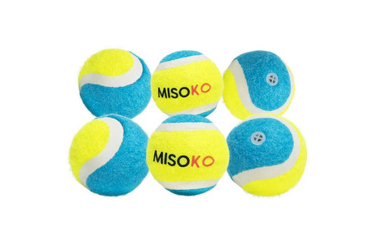 Misoko игрушка для собак, теннисные мячики, со звуковым чипом, 4 cм, 6 шт.