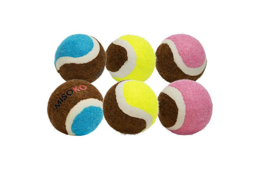 Misoko игрушка для собак, теннисные мячики, 4,5 cм, 6 шт.,