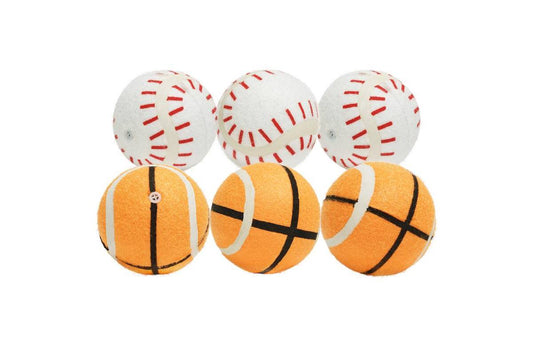 Misoko игрушка для собак, теннисные мячики, зо звуковым чипом, 6 cм, 6 шт.